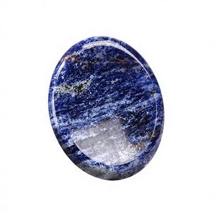 ALIZA AGATE EXPORTS หินโซดาไลต์ธรรมชาติรูปไข่แกะสลักด้วยมือ หินสำหรับนิ้วโป้ง หินขัดเงา หินสำหรับฝ่ามือ ของขวัญสำหรับการทำสมาธิ ของตกแต่งบ้าน - Product Image 1
