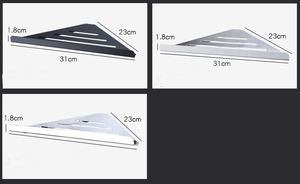 Porte-savon mural en acier inoxydable 304, design Triangle <span class=keywords><strong>noir</strong></span>, étagère <span class=keywords><strong>de</strong></span> <span class=keywords><strong>douche</strong></span> d'angle pour salle <span class=keywords><strong>de</strong></span> bain - Product Image 6