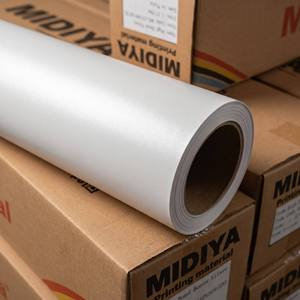 <span class=keywords><strong>Vinilo</strong></span> <span class=keywords><strong>Adhesivo</strong></span> de PVC de Alta Adhesión MIDIYA, Impermeable, Blanco, Imprimible, Rollo de 1.37x50m, Pegamento Removible - Product Image 1