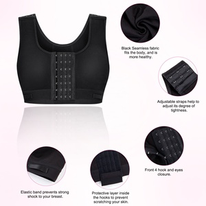 Soutien-gorge de compression post-chirurgical pour femmes, fermeture avant, gaine amincissante, pour post-opératoire, augmentation mammaire, mastectomie, ou après <span class=keywords><strong>cancer</strong></span> du sein - Product Image 2
