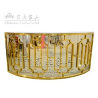 Table de bar ronde en acier inoxydable et verre, comptoir de bar pour événements, location pour fêtes