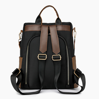 Nouveau sac à dos de loisirs à contraste de couleur simple pour femmes grande capacité sac à dos antivol pour femmes