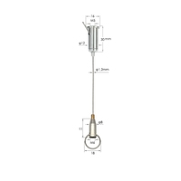 Kits de suspension pour plafond avec câble de suspension et crochet à ressort