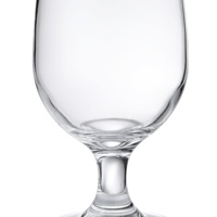 Verre à jus de marque au design moderne et épuré, 349 ml, bol conique, pied court et robuste, base étanche, verrerie de table pour la bière