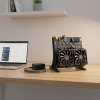 Nerdoctaxe Rev 3.1 12TH/s Bitcoin Miner, 12TH Octaxe Solo Miner, machine de minage crypto silencieuse pour la maison avec faible consommation d'énergie de 200W