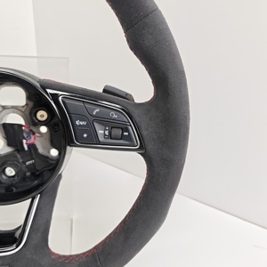 <span class=keywords><strong>Volante</strong></span> Deportivo Personalizado Estilo RS, Completamente en Alcántara, para A3 <span class=keywords><strong>A4</strong></span> A5 A6 A7 A8 C7 C8 S3 S4 S5 <span class=keywords><strong>B6</strong></span> B8 B9 RS3 RS4 RS5 RS7 Q3 Q5 Q7 Q8 - Product Image 2