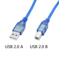 Cable de Impresora USB 2.0 a Macho B, Anillo Magnético de PVC Azul, Longitud Personalizable (1M-10M), 12 Meses de Garantía para Computadora
