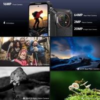 Oukitel WP19 8+256 Go 21000 mAh 6.8 HD Téléphone Durci 20 MP Vision Nocturne Helio G95 Téléphone Portable Caméra Principale 64 MP Android 12 Smartphone 5G