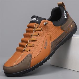 Scarpe da Guida in Pelle Traspirante per Uomo, Nuova Collezione Autunno 2026, Leggere, Antiscivolo, Suola Piatta, Sneaker Casual da Passeggio - Product Image 3