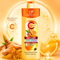 Fabricant de lotion 500ml Biologique Hydratation Profonde Nourrissante Vitamine C Curcuma Éclaircissant Produits de Soin pour Peaux Africaines