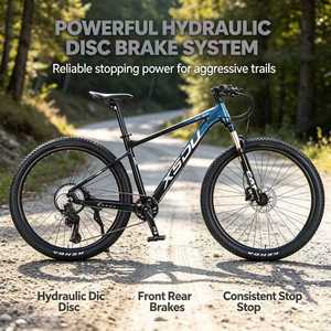 Vélo de montagne à suspension intégrale pas cher fabriqué en Chine, cadre en acier, 24/26/27,5/29 pouces, 21/24/27 vitesses, pour adultes et étudiants - Product Image 3