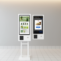 Kiosque de libre-service à écran tactile 15,6 pouces avec paiement NFC, terminal de point de vente tout-en-un, machine de point de vente pour restaurant, machine de commande automatique