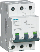 Disjoncteur Siemens 3P MCB 5SL6325-7CC C25 400V Montage sur rail DIN