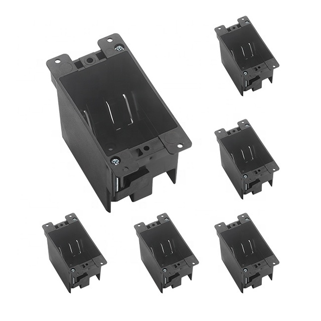 Barep ETL Listed 14 Cu. In. 1-Gang PVC Electrical Box UL94 V0 Flame Retardant Compact Switch Box for Old Work Construction