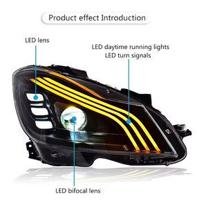 ไฟหน้ารถยนต์ JY สำหรับ C-Class W204 C180 C200 รุ่นใหม่ อัพเกรด 11-14 ไฟหน้า LED และไฟวิ่งกลางวันแบบ LED - Product Image 6