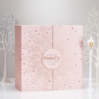 Boîte Cadeau Vide Calendrier de l'Avent Luxe avec Logo Personnalisé pour Noël, Carton Rigide Cosmétique Beauté Bijoux, Finition Mat Gaufrée UV
