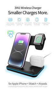 Cargador inalámbrico rápido de 15W, estación de carga 3 en 1 <span class=keywords><strong>para</strong></span> <span class=keywords><strong>iPhone</strong></span> y Apple Watch <span class=keywords><strong>airpods</strong></span>, el mejor producto - Product Image 2