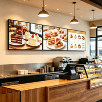 Écran LCD pour menu numérique à cadre fin de 32, 43, 49, 55, 65, 75 pouces, affichage numérique, signalisation numérique, écran haute luminosité pour magasin de détail