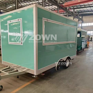 Remolque de comida móvil de alta resistencia con mostrador de acero inoxidable y dos puertas de servicio para comida rápida - Product Image 2