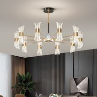 Lampu LED Peredup Tiga Warna Kepribadian Kreatif Gaya Nordik Sederhana Akrilik Lampu Gantung Ruang Tamu Mewah Kamar Tidur