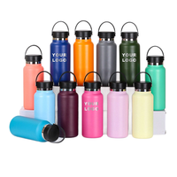 Bouteille d'eau isotherme en acier inoxydable sans BPA, double paroi, sous vide, 32 oz, gourde anti-fuite, bouteilles de sport