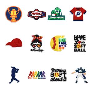 Adornos de paja de silicona para deportes de béisbol, dijes, bolsa Opp gratis, accesorios para Bar, pajitas para beber, anillos de silicona para paja - Product Image 4