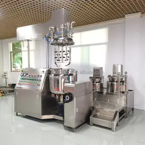 Hydraulic Lifting 1000L Cosmetic Cream Lotion Vacuum Homogenizing Emulsifier Emulsifying Mixing Tank Machine with steam heating