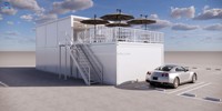 Construire rapidement un atelier de réparation de voitures en conteneur modulaire préfabriqué portable