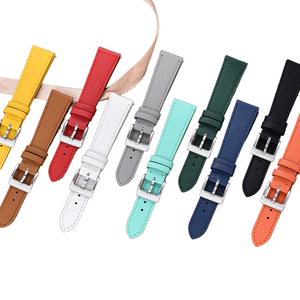 สายนาฬิกาหนังแท้สไตล์วินเทจ ชั้นบนสุด กันน้ำ ขนาด 18/20/22/24 มม. สายเรียบสำหรับ Samsung Gear คุณสมบัติระบายอากาศได้ดี - Product Image 4