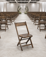 Chaise pliante moderne en bois massif avec dossier pour location de mariage, repas en plein air et mobilier d'hôtel de luxe