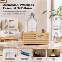 Fabricant de diffuseurs nébulisants OEM ODM OBM, diffuseur d'arômes d'huiles essentielles sans eau en verre et bois naturel fait main