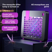 Lampe anti-moustiques électrique USB rechargeable murale verticale à plusieurs perles lumineuses, attracteur et répulsif physique de moustiques pour intérieur