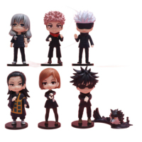 H3-9CM 7 pièces = 1 ensemble Figurine d'action Anime Jujutsu Kaisen très populaire, décoration de bureau, figurine de dessin animé Jujutsu pour enfants et machine à griffes