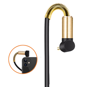 WISTAR <span class=keywords><strong>cable</strong></span> <span class=keywords><strong>jack</strong></span> <span class=keywords><strong>macho</strong></span> personalizado de 3,5mm, <span class=keywords><strong>cable</strong></span> auxiliar de fideos, <span class=keywords><strong>cable</strong></span> de audio auxiliar redondo con tapones de concha de metal y resorte de metal - Product Image 5