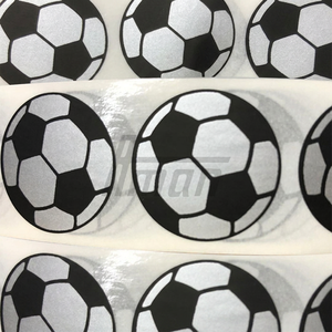Football 25mm <b>Scratch</b> Off Round Labels 10000 Pieces Per Plate For Game Card Anti Counterfeit PET Material - Product Image 1