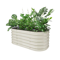 Bac à plantes surélevé en métal de couleur personnalisée, grand bac à plantes ondulé pour patio, jardin arrière-cour