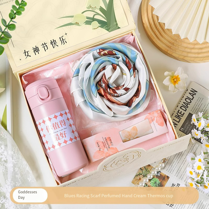 SKU-05 Blues Racing Scarf + Thermos Cup + Hand Cream