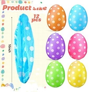 Easter Egg Inflatable Decorations 16 24 Inch Outdoor Garden Party Supplies Polka Dot Balloons For Easter Celebration - Product Image 3