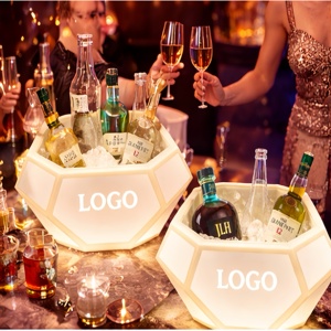 LED Ice <b>Bucket</b> 6 Liter Sturdy Beverage Holder for Barware Wedding - Product Image 4