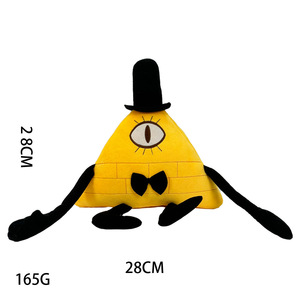 Peluche de <span class=keywords><strong>film</strong></span> d'<span class=keywords><strong>animation</strong></span> Gravity Falls, Square Bill, jouets en peluche grotesques, triangle jaune et violet, carrés violets étranges, jouet en peluche, poupée - Product Image 2