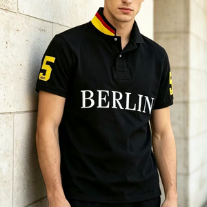 Camisa Polo para Hombre con Diseño de la <span class=keywords><strong>Bandera</strong></span> de Eritrea, Patrón de <span class=keywords><strong>Bandera</strong></span> Personalizado, Cuello Alto, Tela de Poliéster, Color Impreso, Laurla - Product Image 2
