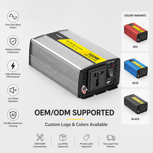 อินเวอร์เตอร์ OEM ODM 300W คลื่นไซน์บริสุทธิ์ 12V 24V DC เป็น 110V <span class=keywords><strong>220V</strong></span> AC สำหรับรถยนต์ ใช้สำหรับการสำรองไฟแบบพกพา - Product Image 2