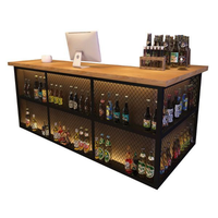 Boutique d'angle de bar moderne simple à la mode exquise pour des conceptions de barre d'utilisation commerciale Comptoir de caissier de réception de réception