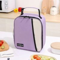 Sac à lunch isotherme style Dopamine |   Revêtement en feuille d'aluminium |   Sac fourre-tout portable |   Grande capacité pour la préparation des repas, les pique-niques et l'utilisation en extérieur