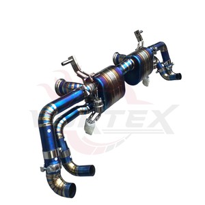 Sistema de Escape de Titanio de Alto Rendimiento Vortex para Lamborghini Huracan LP610, Tubo de Carreras con Válvula de Control, Azul - Product Image 3