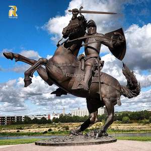Scultura in Bronzo a Grandezza Naturale di Cavaliere RELONG, Statua di Guerriero Medievale per Esterni, Armatura e Spada in Metallo per Decorazione di Giardini, Parchi e Castelli - Product Image 3