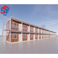 Appartement conteneur à deux étages 20 pieds, maison préfabriquée pliable, dortoir à louer, en acier isolé, personnalisable en vrac OEM ODM