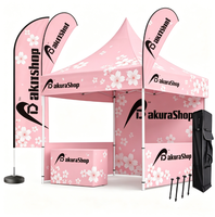 Gazebo pliable de luxe personnalisé avec logo, résistant au feu, en tissu Oxford robuste, pour l'intérieur/l'extérieur, toutes saisons, pour les expositions