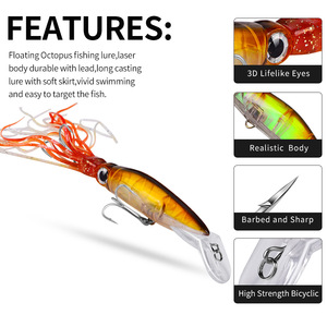 Esca Artificiale Hessen 14cm 40g con Design a Calamaro con Barba per Pesca <span class=keywords><strong>di</strong></span> Luccio, Merluzzo, Persico e Spigola - Product Image 6