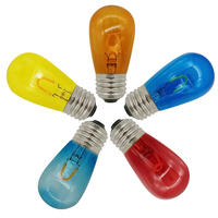 Ampoule à filament LED S14 transparent, couleur opaque, couleur transparente et coquille d'ampoule de fraise texturée pour la décoration de vacances en plein air